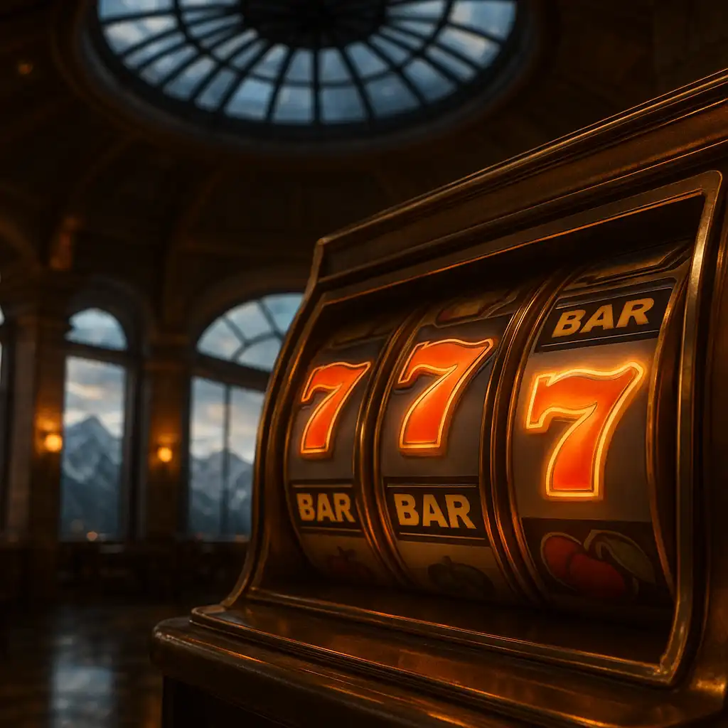 Slot reels spinning inside the summit dome casino